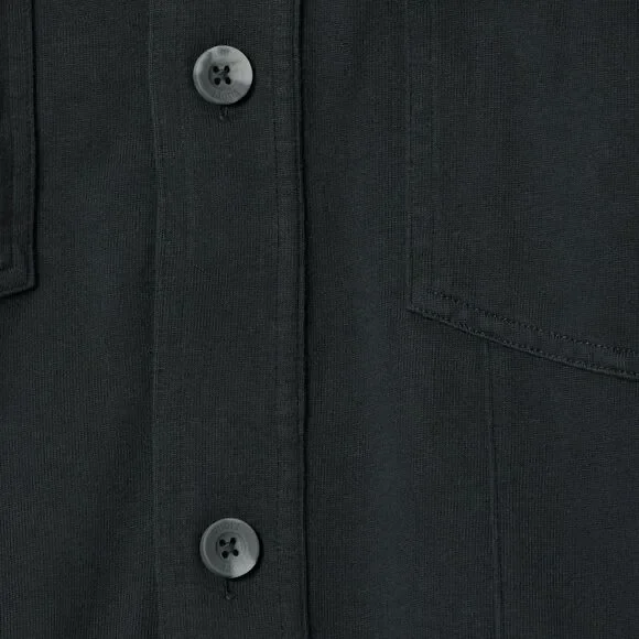 Vuori Mackenzie Jacket Medium Washed Black Cotton Shacket Chore Coat Inspo NWT - Picture 10 of 16